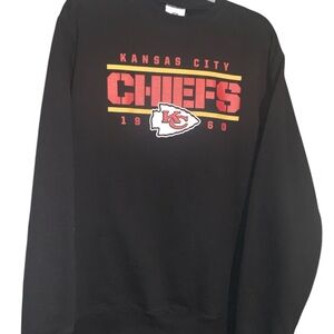 NFL Apparel-Kansas City Chiefs-Crewneck Sweatshirt-Black